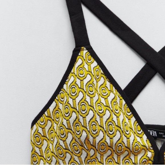 NWT ZARA PRINTED JACQUARD KNIT Short SET Size L - Picture 7 of 13